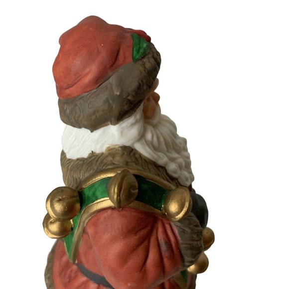 Traditions Christmas Porcelain Santa Claus Figurine Holding Bells Bag of Toys - Picture 11 of 12